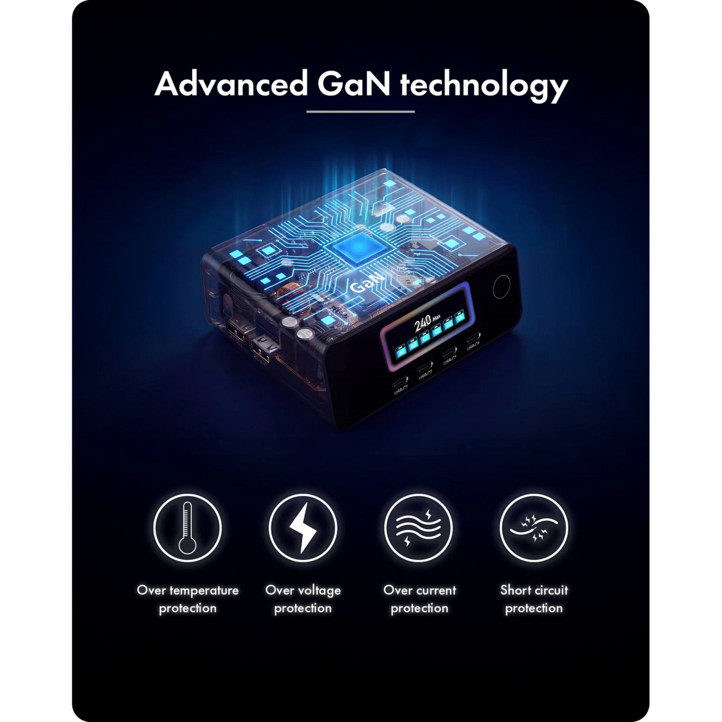 Icy box 240w gan (black)