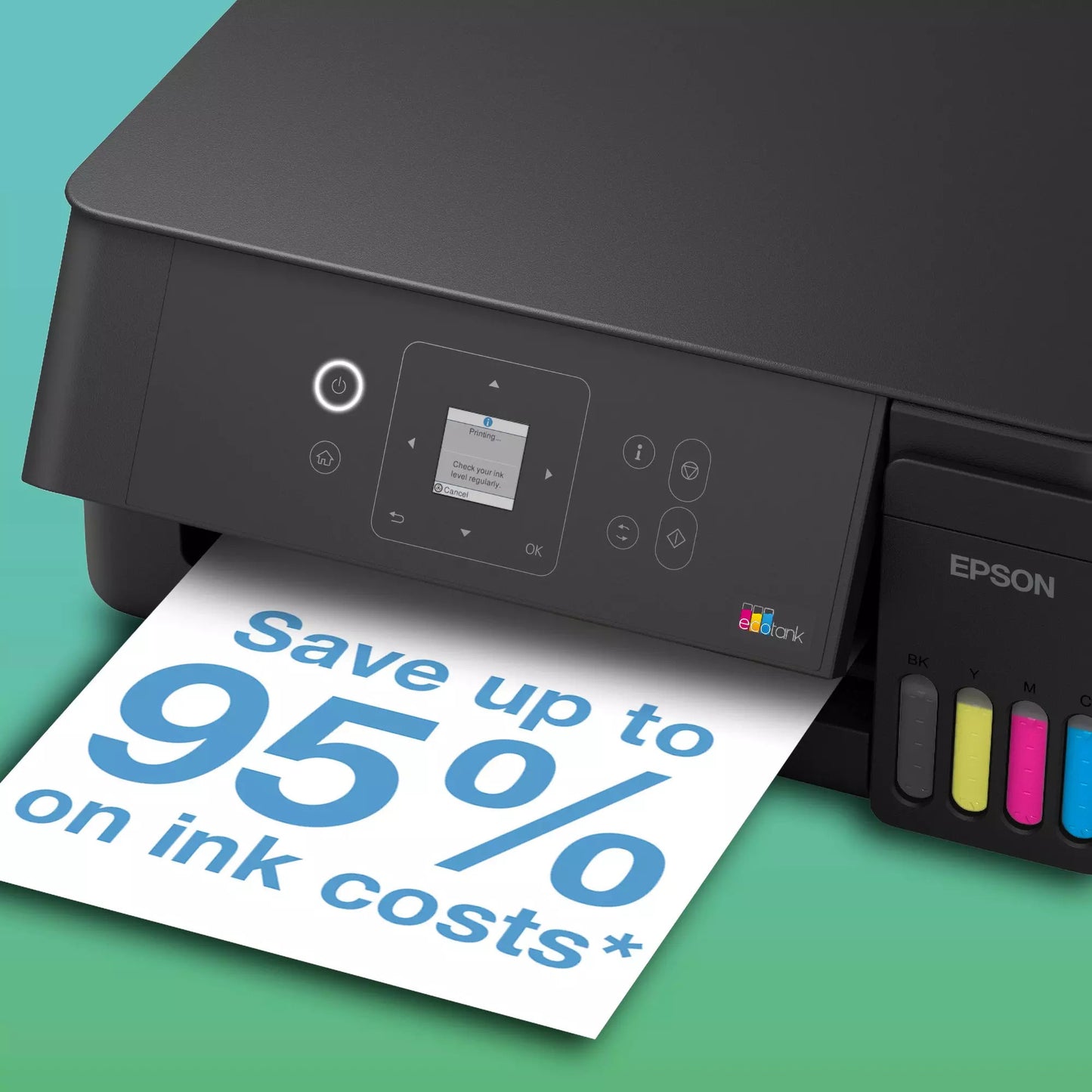 Impresora de inyección de tinta todo en uno epson ecotank et-2922 (negro, escanear, copiar, wi-fi, incluye hasta 3 años de tinta, c11cl63416)