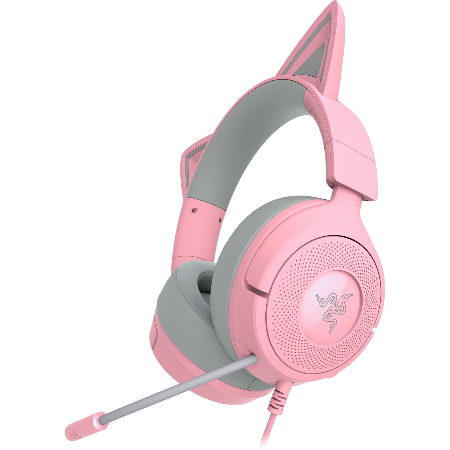 Cuffie da gioco over-ear Razer Kraken Kitty V3 X Quartz (rosa grigio)