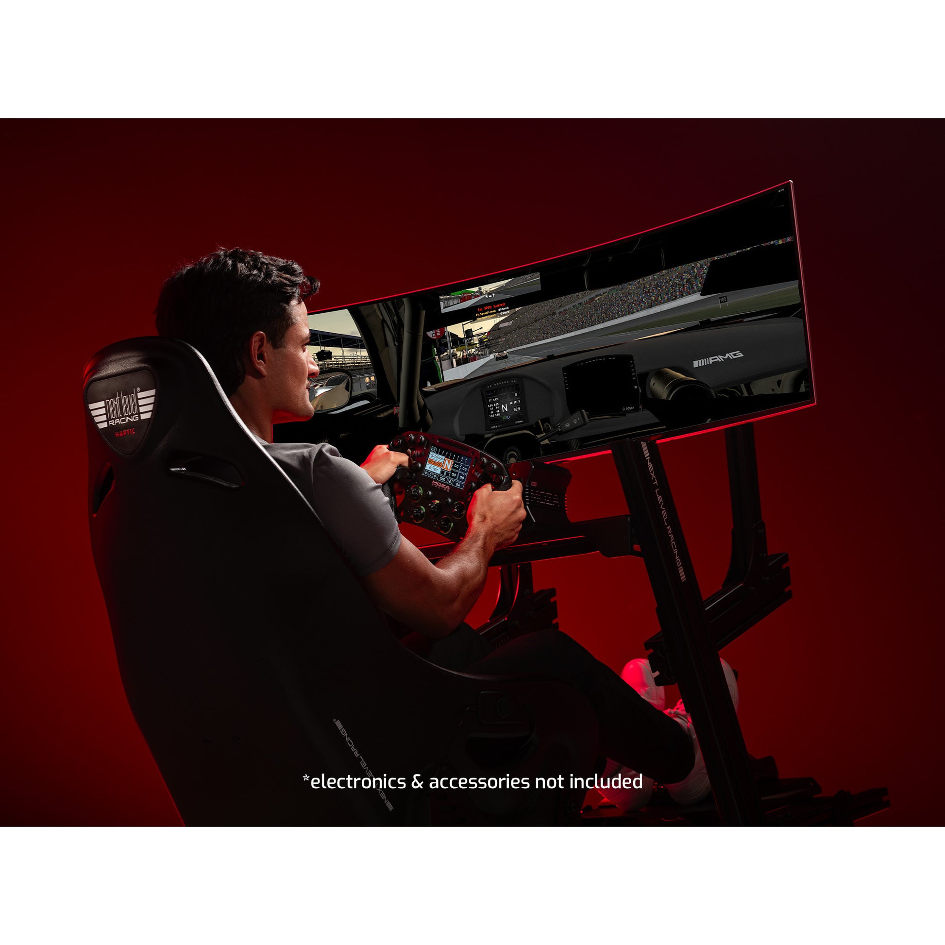 Silla de carreras con simulación de retroalimentación háptica es1 de Next Level Racing (negra)