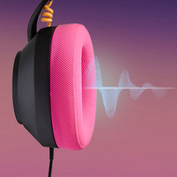 Powera Lucidsound LS10 Cuffie da gioco cablate - Cuffie da gioco over-ear con branding Midnight (Nero Rosa, Playstation 5, Playstation 4, Xbox Series X|s, Xbox One, PC, Mobile)