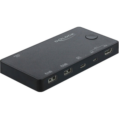 Delock HDMI USB-C KVM Switch 4K 60 Hz con USB 2.0