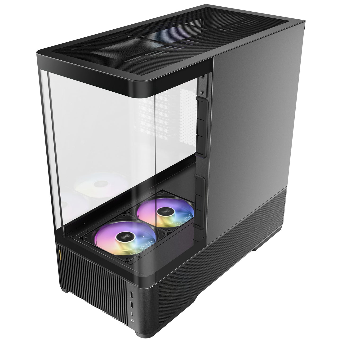 Carcasa torre midi Antec c6 curve argb (negro | 2x USB-A | 1x USB-C | vidrio templado)