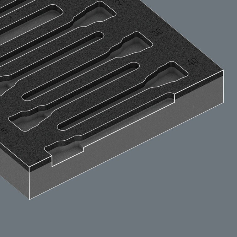Wera 9723 Inserto schiumoso con Zyklop B 3 8 BI