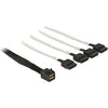 Cavo Delock Mini SAS HD SFF-8643> 4 x sata 7 pin, 0,5 m