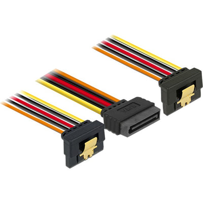 Delock SATA 15 pin> 2 x potencia de 15 pines SATA