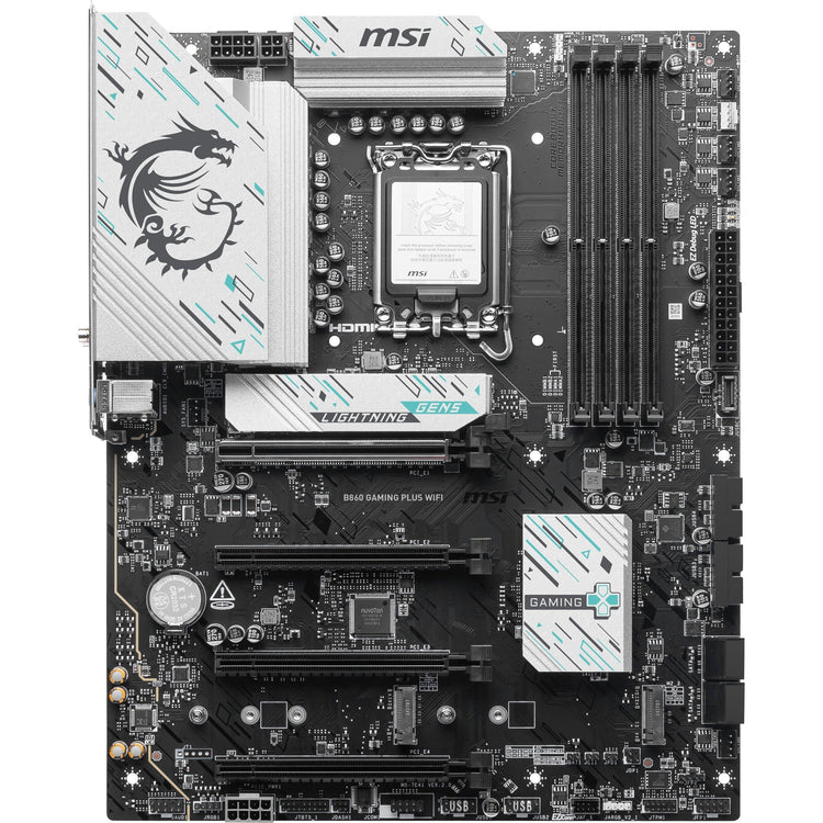 Placa base MSI B860 Gaming Plus WiFi Socket 1851 (RAID, 5GB-LAN, WiFi 7, BT, Sonido, ATX)