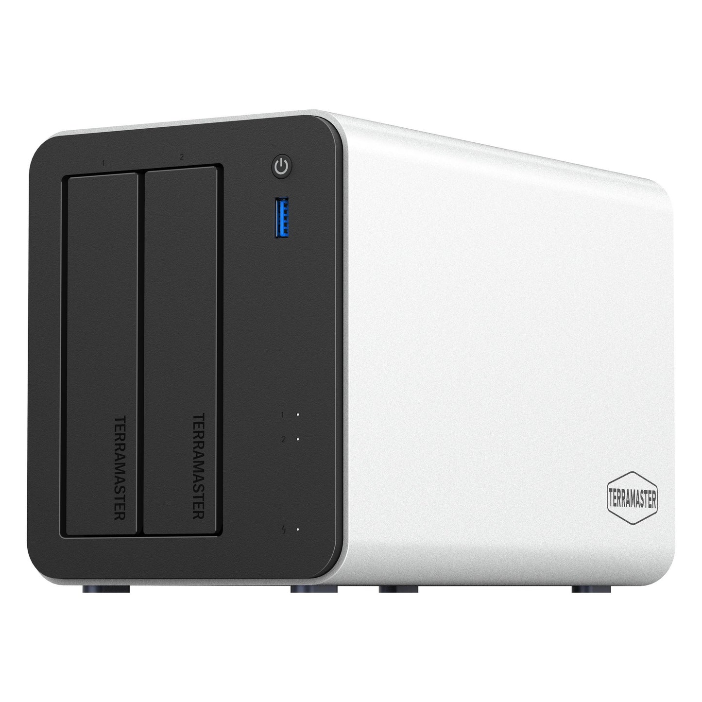 Terramaster f2-425 plus nas (bianco, 2x 5GBe, HDMI, USB)