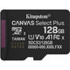 Kingston Canvas Select Plus Tarjeta de memoria MicroSDXC de 128 GB (negra, UHS-I U1, Clase 10, V10)
