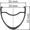 Dt swiss he 1800 spline® 28 23mm front wheel