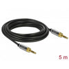 Delock stereokabel 3,5 mm 3 pin-stekker > 3,5 mm 3 pin-stekker (zwart, 5 meter)