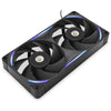 Ventiladores de caja nzxt f240x rgb (negro, 2 piezas, 240 x 120 x 30 mm, pwm)