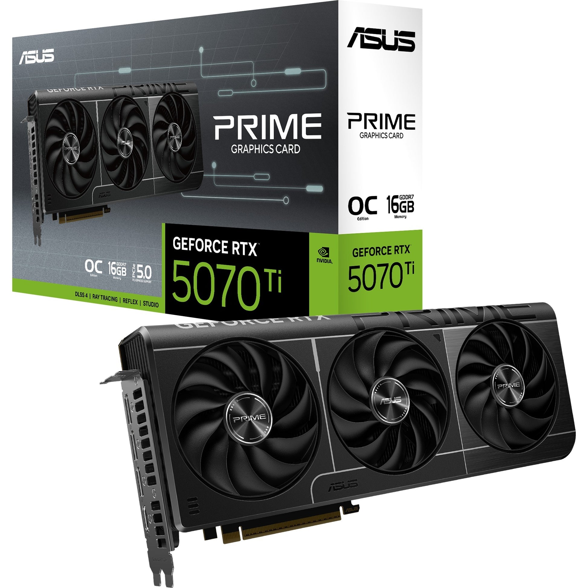 Scheda grafica Asus Prime GeForce RTX 5070 Ti OC 16G (3x DisplayPort, 1x HDMI)