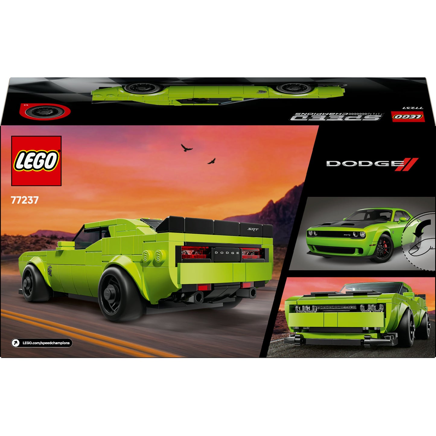 LEGO Speed ​​Champions 77237 Dodge Challenger Srt Hellcat Sports Car