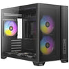 Custodia mini tower Antec Flux M (nera | 1x USB-A | 1x USB-C | vetro temperato)