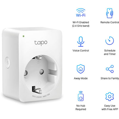 Mini toma Wifi TP-Link TAPO P100 (paquete de 2)