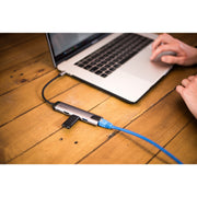 Verbatim usb 3.2 gen 1 multiport hub, usb-c > 2x usb-a + usb-c + hdmi + rj-45 usb-hub (zilver zwart, pd, opladen tot 100 watt) - afbeelding 7