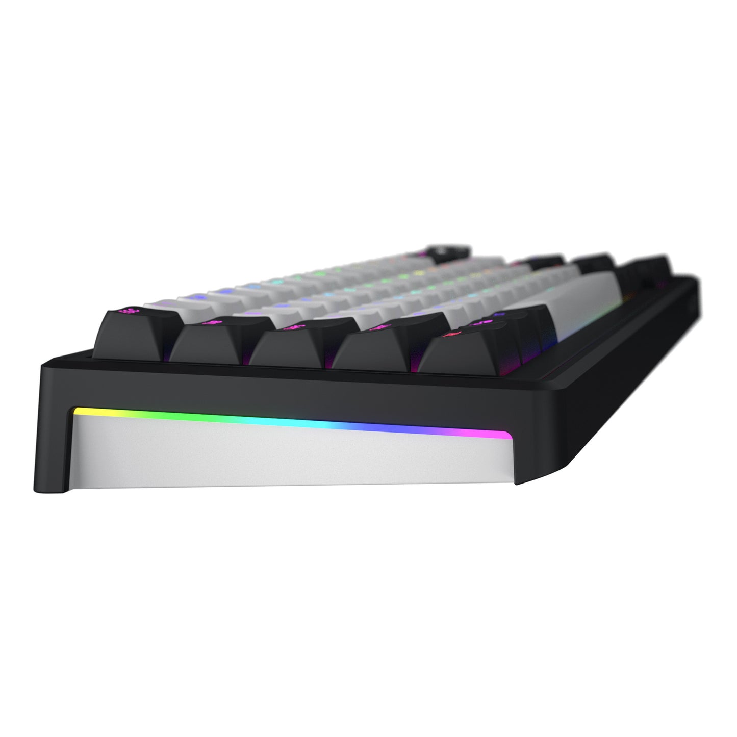 Hator skyfall mag ultima 8k wireless, tastiera da gioco (nera, layout americano, hator aurum ice, 65%, rgb, double-shot pbt, hot-swap, bluetooth usb-c da 2,4 ghz)