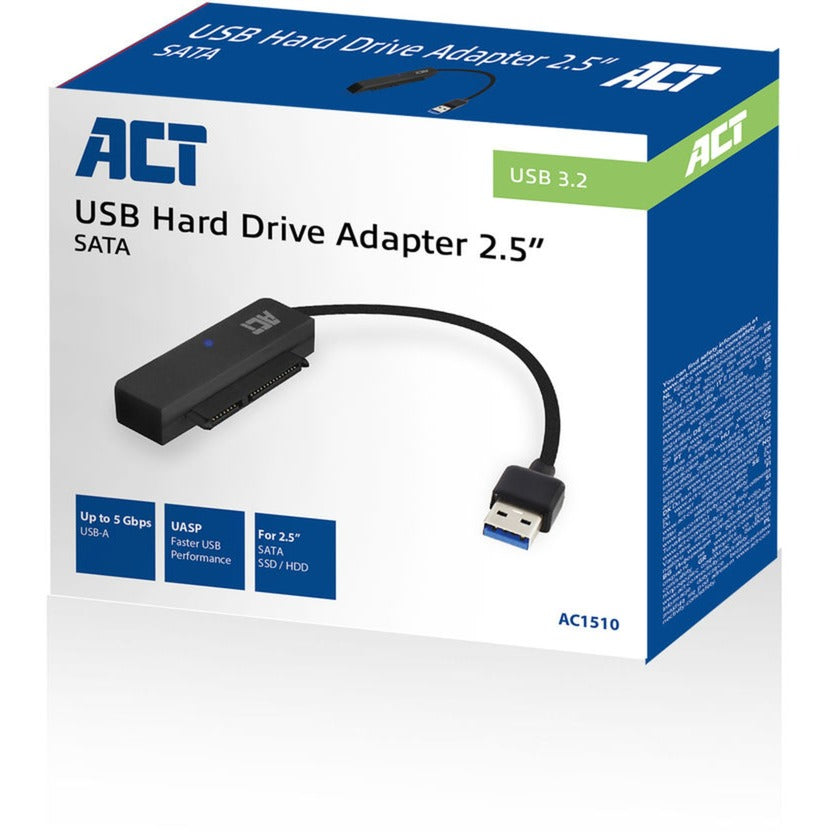 ACT Conectividad Cable adaptador USB a 2.5 SSD HDD SATA