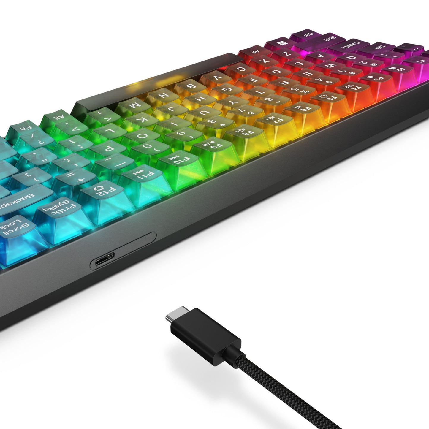 Tastiera da gioco meccanica Lenovo legion k510 mini pro rgb (nera, layout americano (qwerty), 75%, interruttore marrone, hot swap, USB)