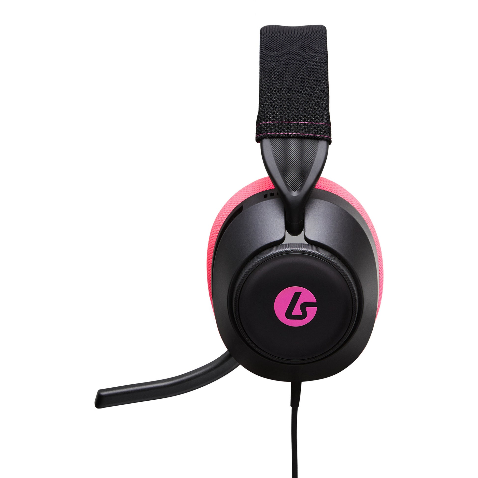 Powera Lucidsound LS10 Cuffie da gioco cablate - Cuffie da gioco over-ear con branding Midnight (Nero Rosa, Playstation 5, Playstation 4, Xbox Series X|s, Xbox One, PC, Mobile)