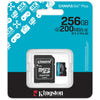 Kingston canvas go! plus microsdxc 256 gb geheugenkaart (zwart, incl. adapter, class 10, uhs-i u3, v30, a2)