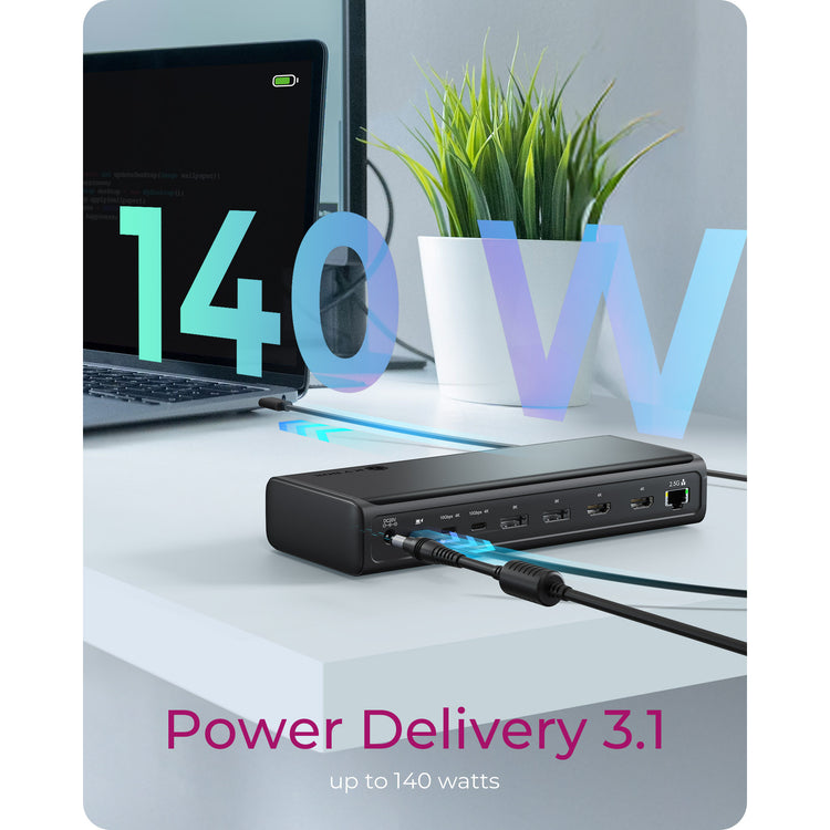 Icy box ib-dk7401-cu31 Docking station 17 in 1 (nero)