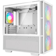 Deepcool ch560 midi tower behuizing (wit | 1x usb-a | 1x usb-c | rgb | tempered glass) - afbeelding 1