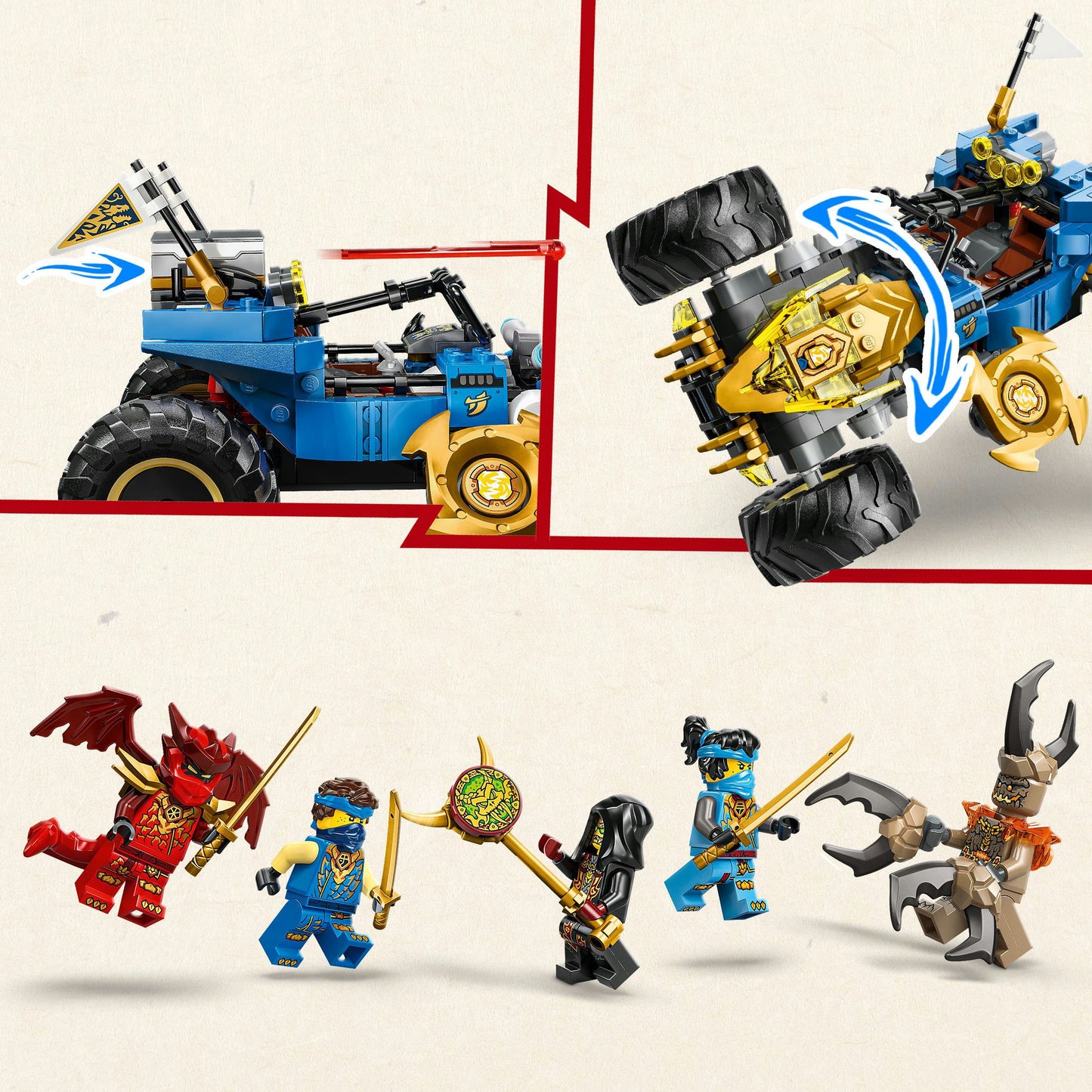 Lego ninjago 71856 coche transformador de jay