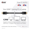Club 3d ultra high speed hdmi 2.1 gecertificeerde kabel male-male (zwart, 3 meter, 4k 120hz, 8k 60hz, 48gbps)