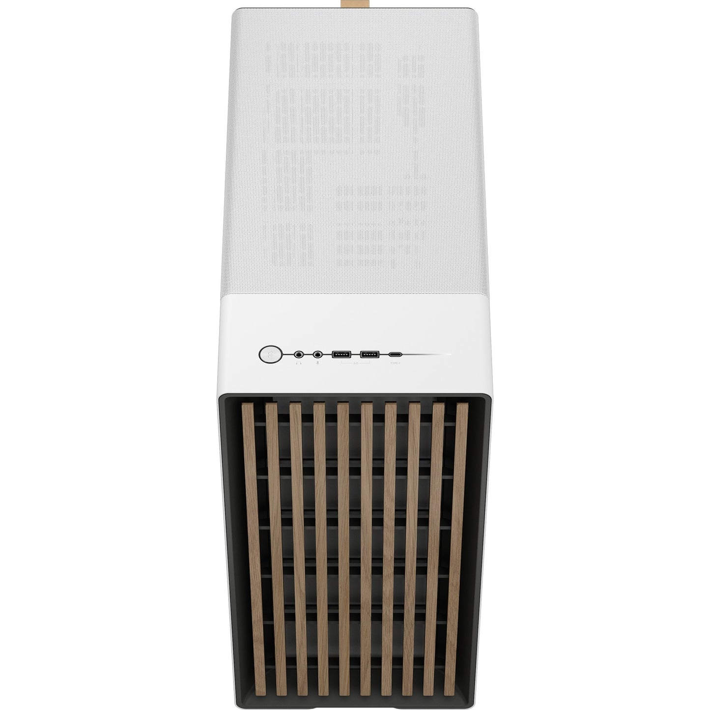 Fractal design north midi tower behuizing (wit houtkleur | 2x usb-a | 1x usb-c)