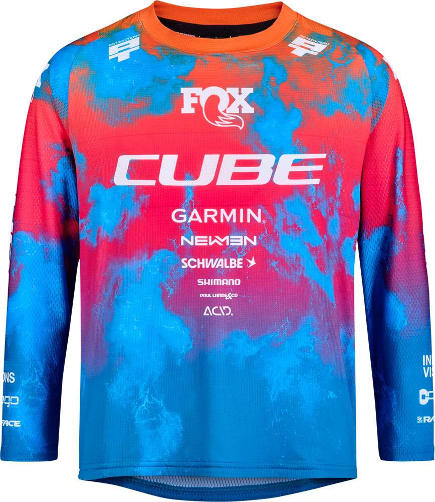 Cube rookie x action team - maillot mtb manga larga niño