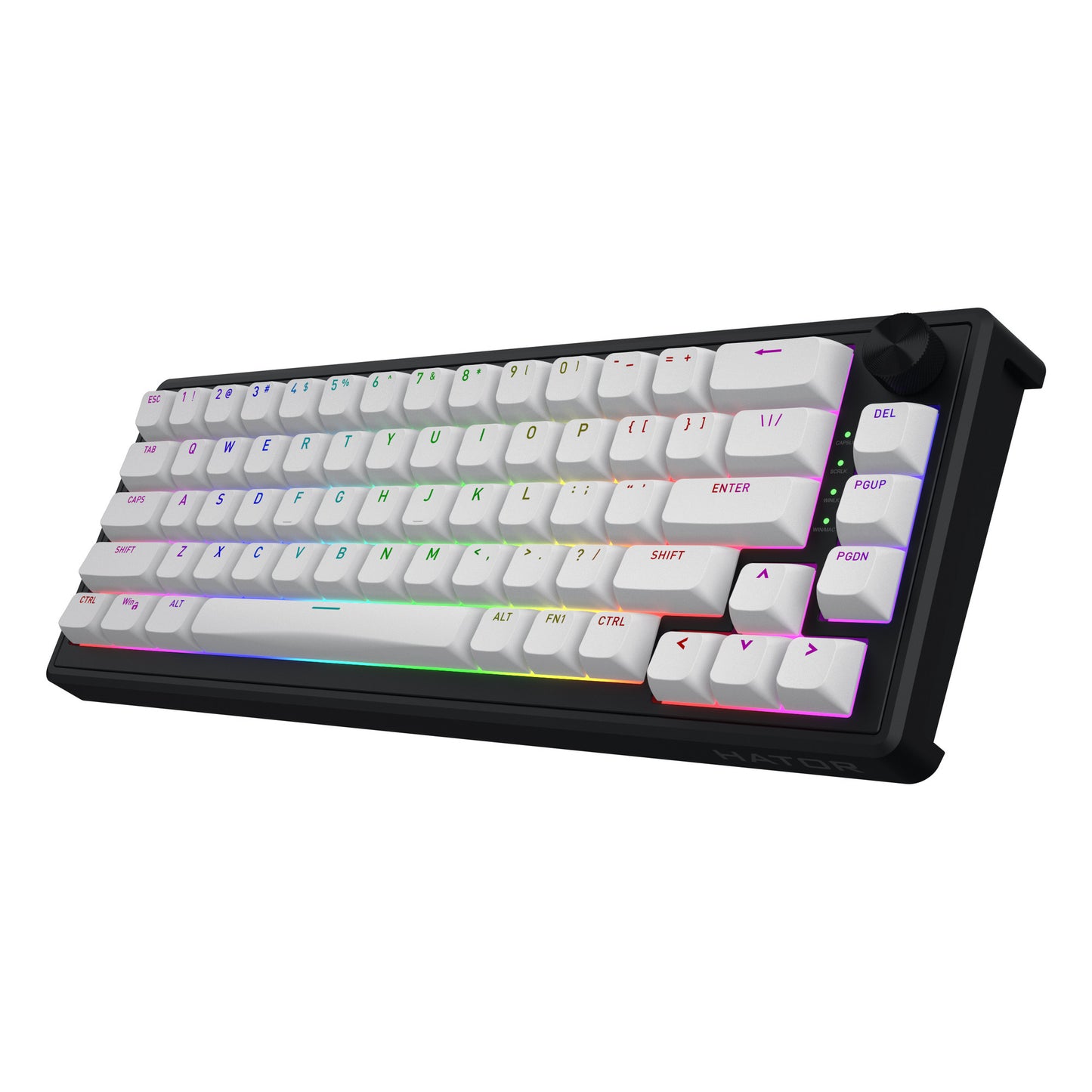 Hator skyfall mag ultra 8k, tastiera da gioco (nera, layout americano, hator aurum ice, 65%, rgb, double-shot pbt, hot-swap)