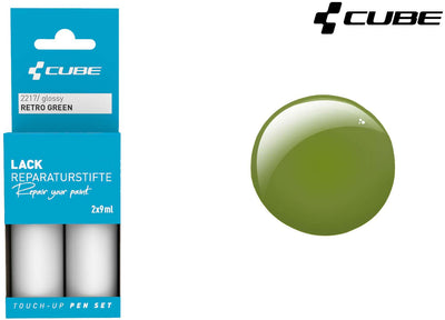 Set de rotuladores de retoque Cube retro verde