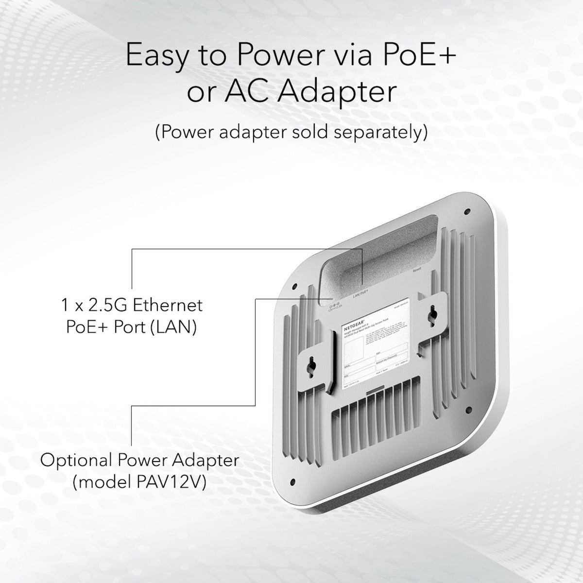 Netgear Wax620 AX3600 Dual Band Poe + Accesso multi-Gig P