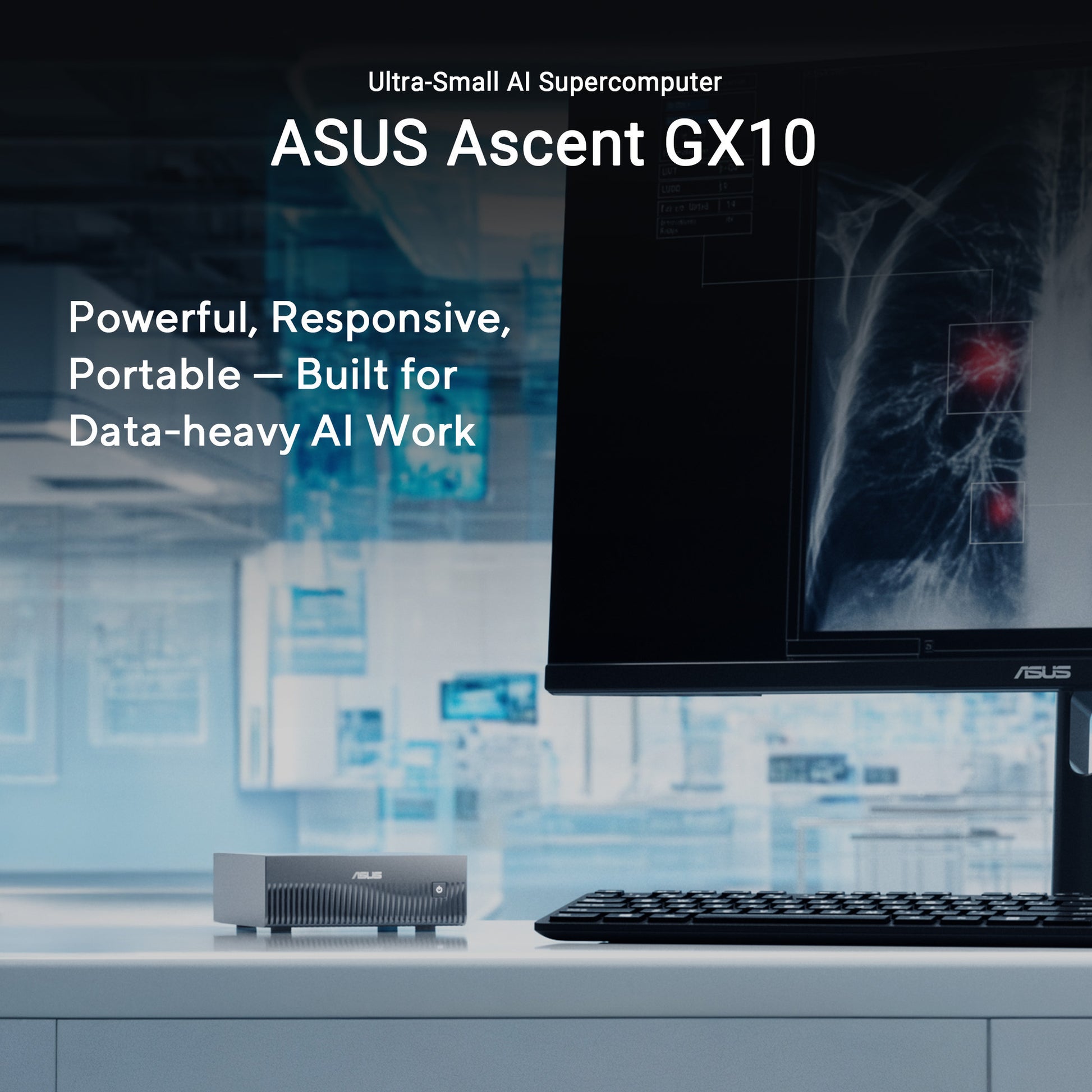 Mini PC Asus Ascent GX10 Arm V9.2-A 128 2 (Gris oscuro | NVIDIA GB10 Grace Blackwell | DGX Spark | NVLINK-C2C | 128 GB | 2 TB SSD)