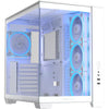 Custodia midi tower Asus a32 plus (bianco | 2x USB-A | 1x USB-C | RGB | vetro temperato)