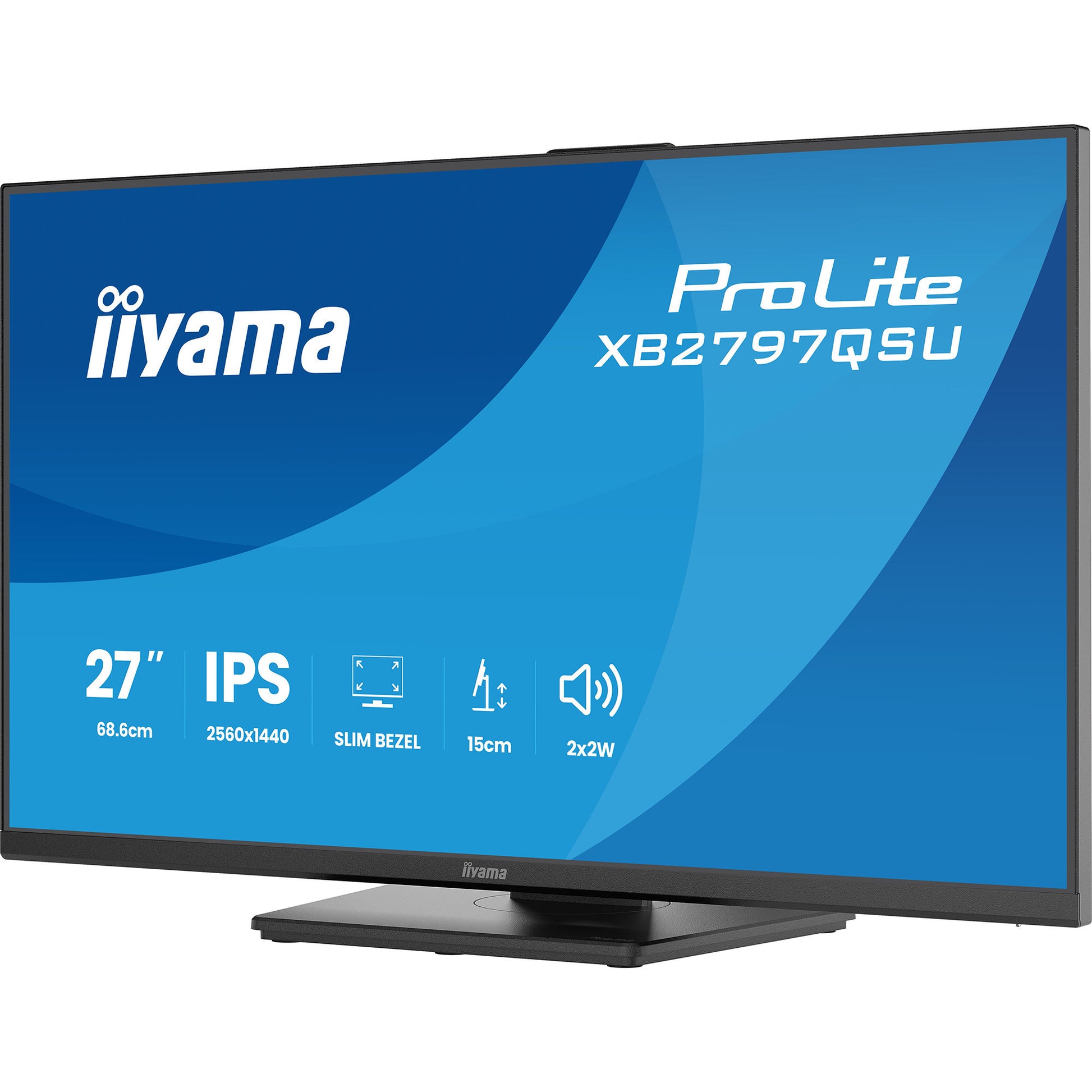 Monitor Iiyama prolite xb2797qsu-b1 27 (negro (mate), HDMI, display port, USB, audio)