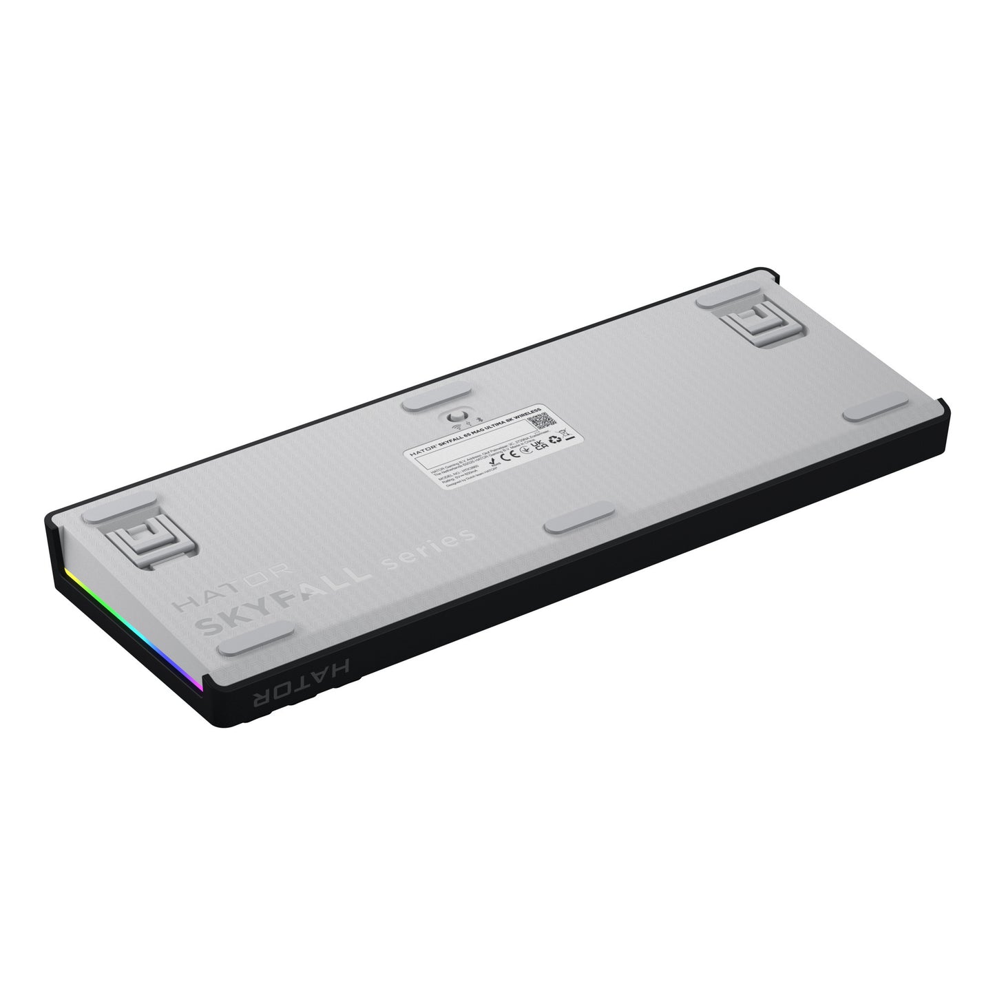 Hator skyfall mag ultima 8k wireless, tastiera da gioco (nera, layout americano, hator aurum ice, 65%, rgb, double-shot pbt, hot-swap, bluetooth usb-c da 2,4 ghz)