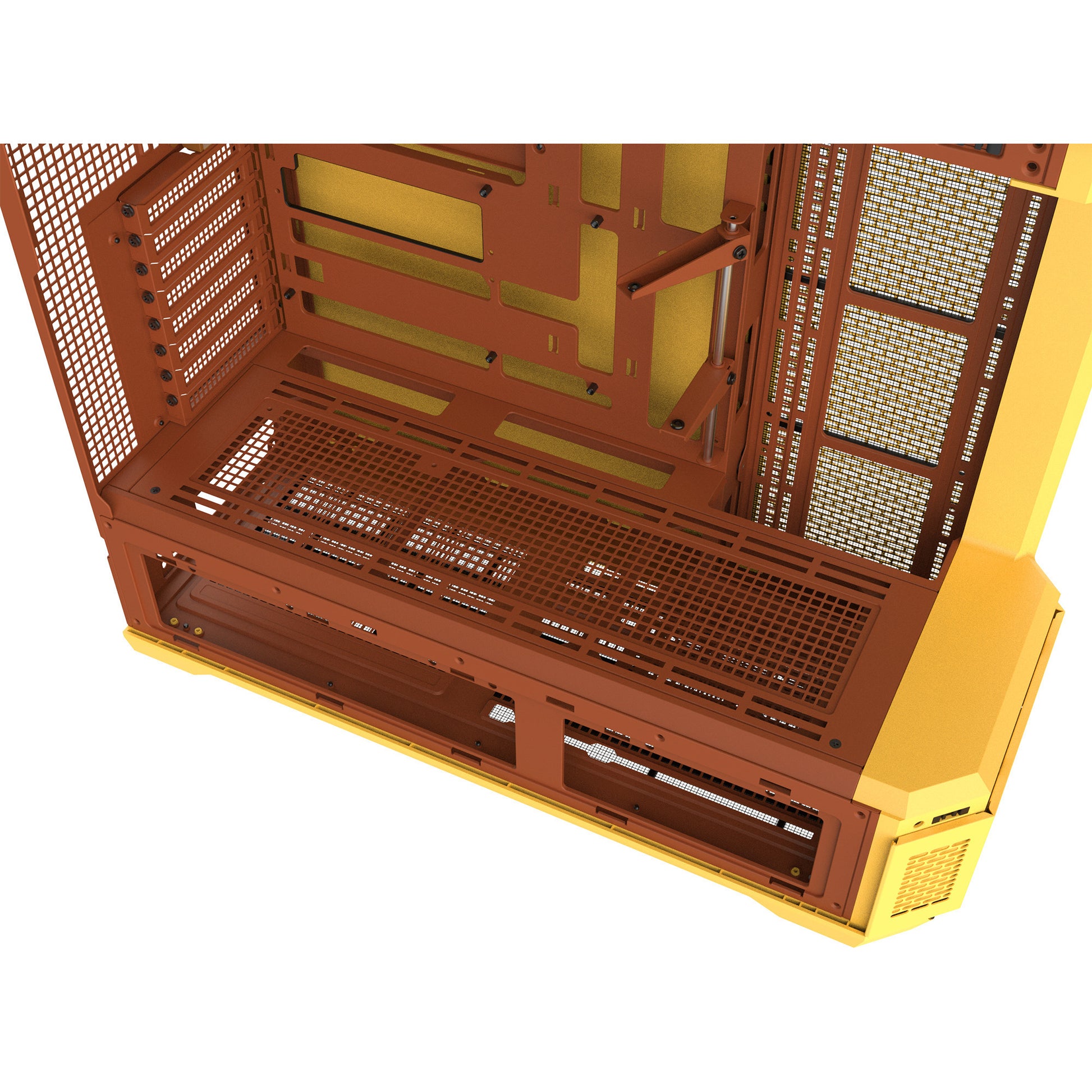 Thermaltake view 600 tg carcasa de torre grande de caramelo de mantequilla (amarillo | 2x USB-A | 1x USB-C | vidrio templado)