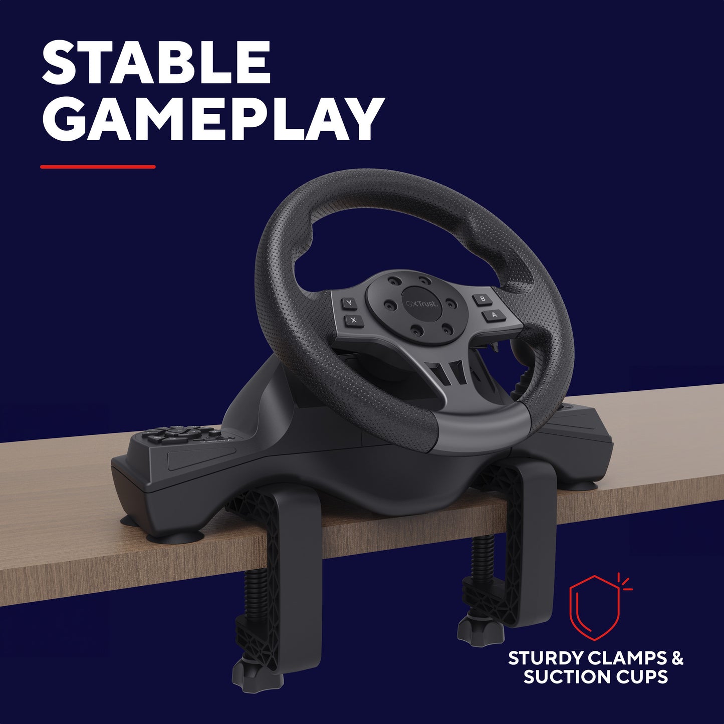 Volante da corsa Trust GXT 289 MOVI (nero, PC, Xbox Series X S, Switch, Playstation 4)