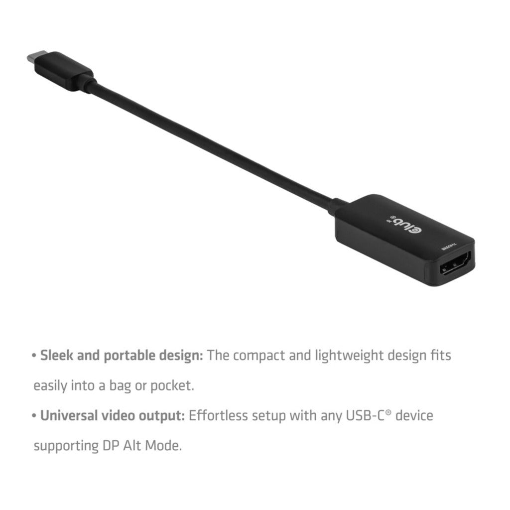 Club 3D CAC-2505 Adattatore da USB-C a HDMI 2.1 8k60hz (nero)