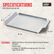 Weber deluxe grillpan grillkorf (zilver) - afbeelding 5