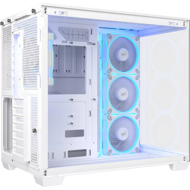 Custodia midi tower Asus a32 plus (bianco | 2x USB-A | 1x USB-C | RGB | vetro temperato)