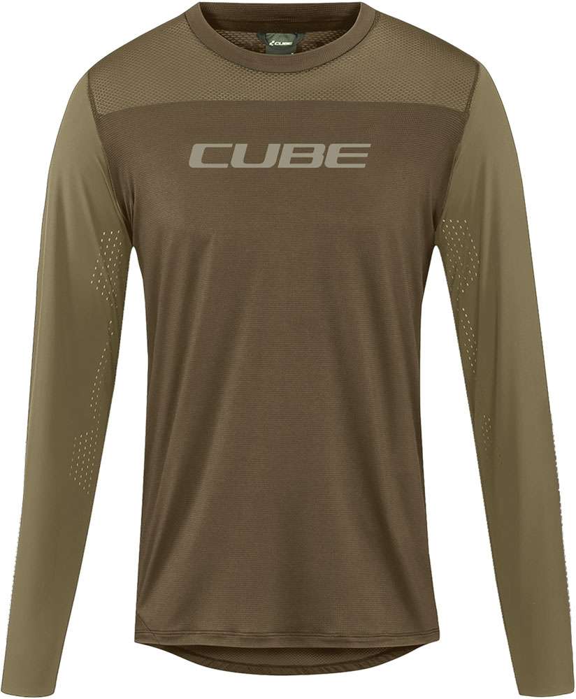 Cube round neck pro tm - maillot mtb manga larga