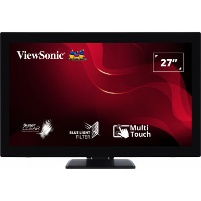 Monitor touch screen Viewsonic a 10 punti td2760 27 (nero, 1x HDMI, 1x porta display, VGA, USB-A, USB-B)