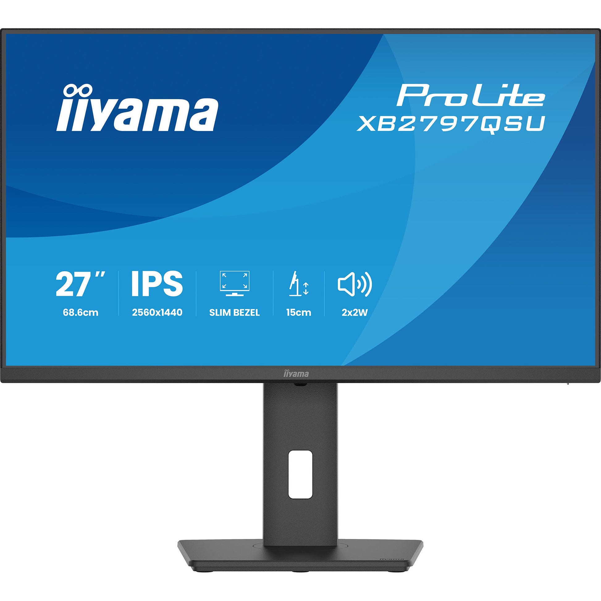 Monitor Iiyama prolite xb2797qsu-b1 27 (negro (mate), HDMI, display port, USB, audio)