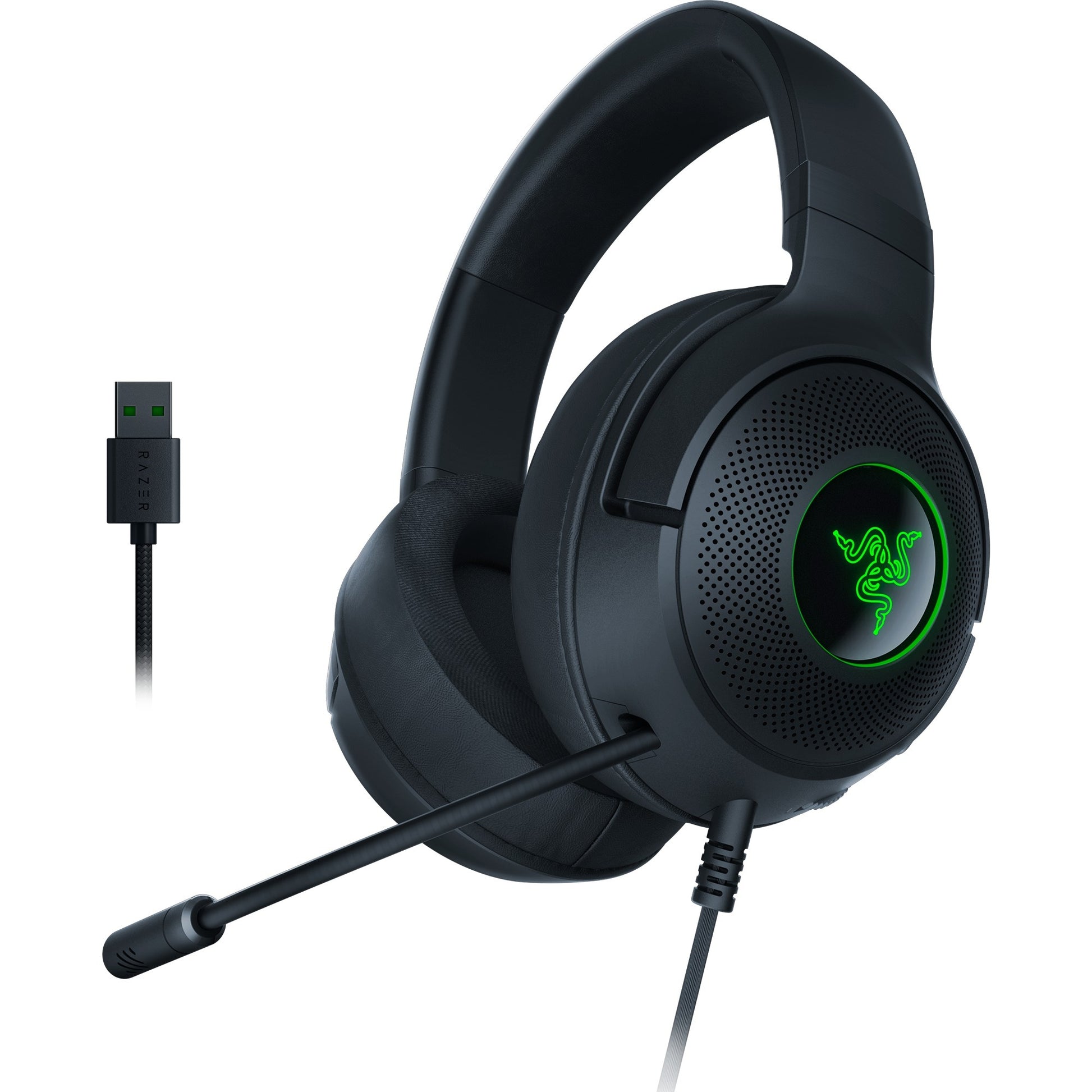 Cuffie da gioco over-ear Razer Kraken V3 x (Nero, RGB, PC, Playstation 4)