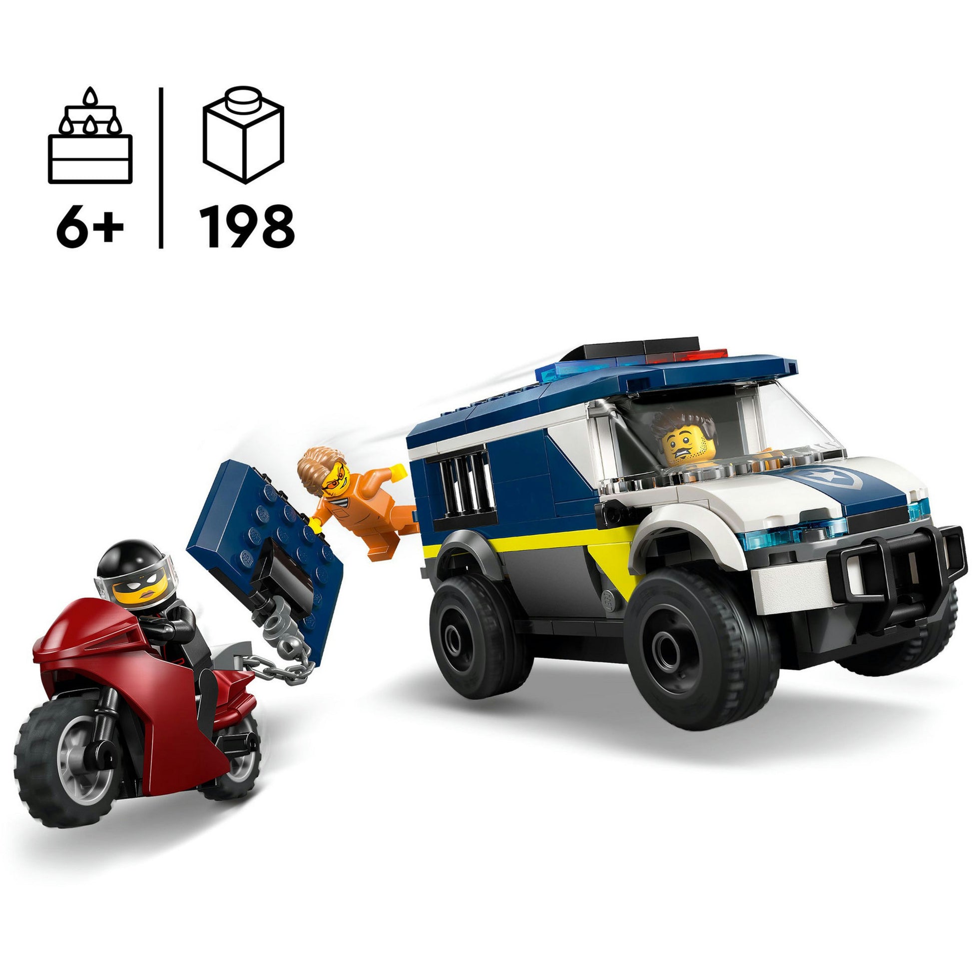 Lego city policía 60479 policía transporte de prisioneros | 2 piezas