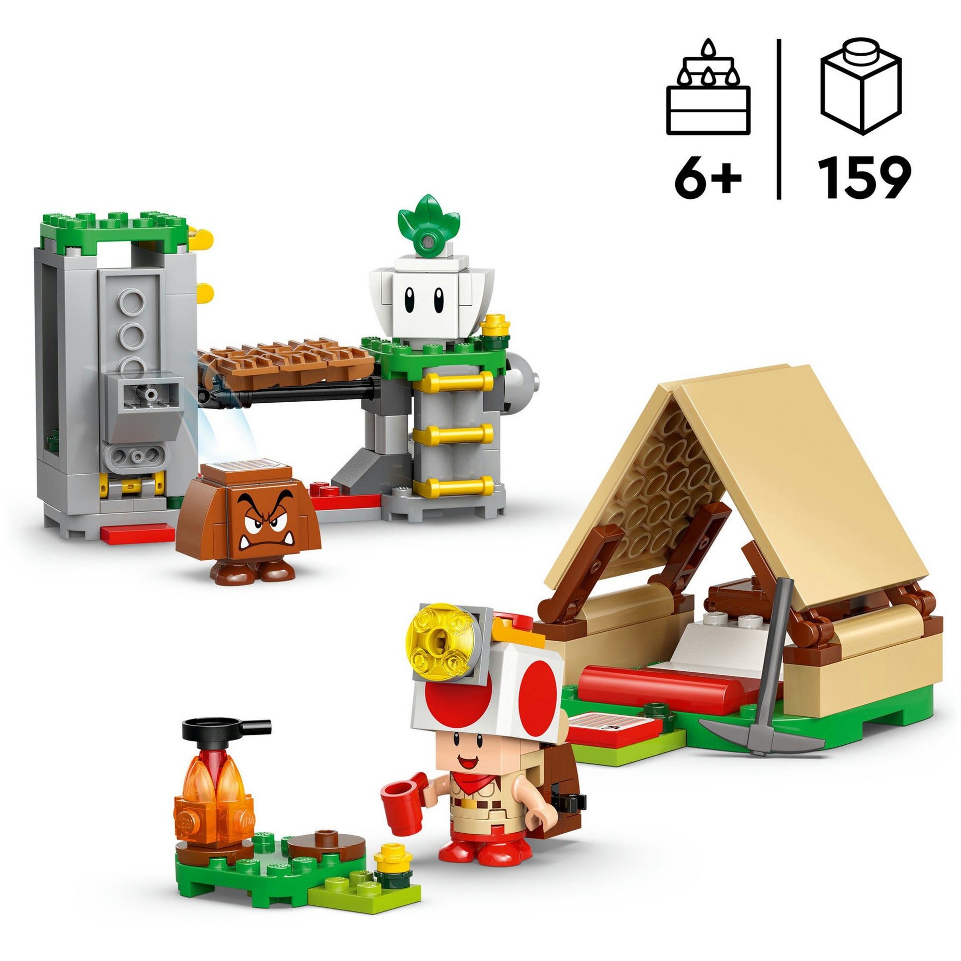 Lego super mario - toad-baas' kampeerplaats constructiespeelgoed (72040)